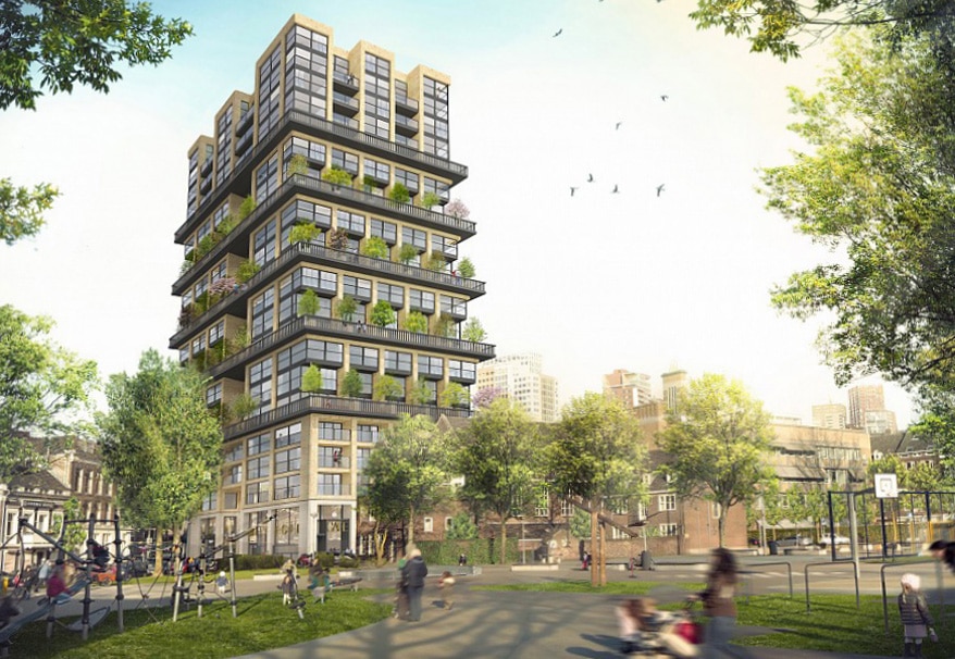 In woontoren De Maasbode heeft Bergblick veel verschillende high-end appartementen ontworpen.