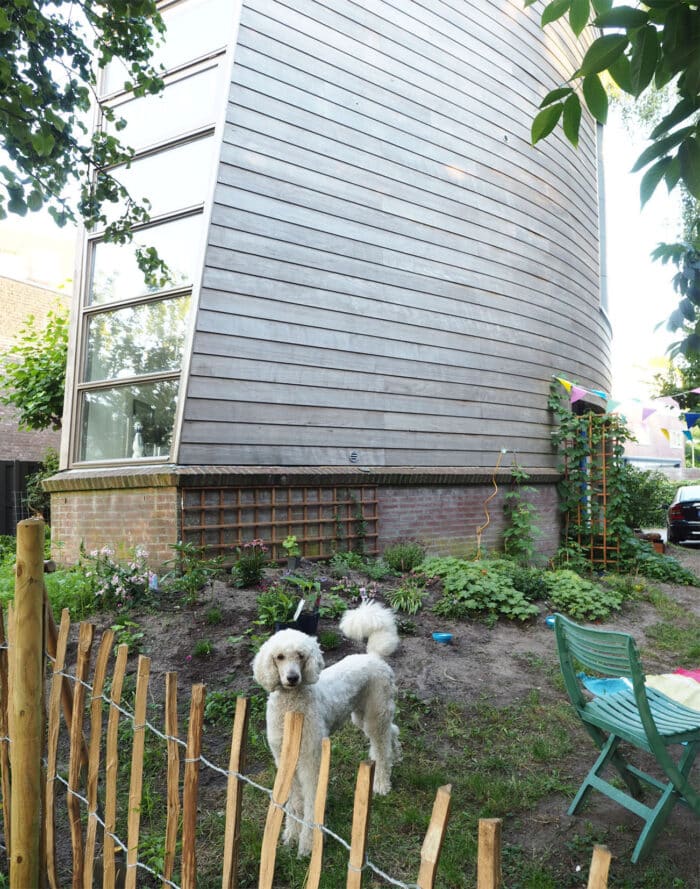 Na de gevelrenovatie worden de taluds opnieuw beplant.